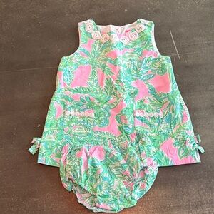 Lilly Pulitzer Pink and Green Kids Casual Dress